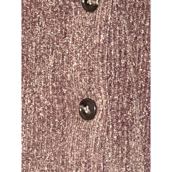 Evan-Picone Women's L Brown Button-Up V-Neck Cardigan Sweater  Acrylic/Polyester - Picture 14 of 14